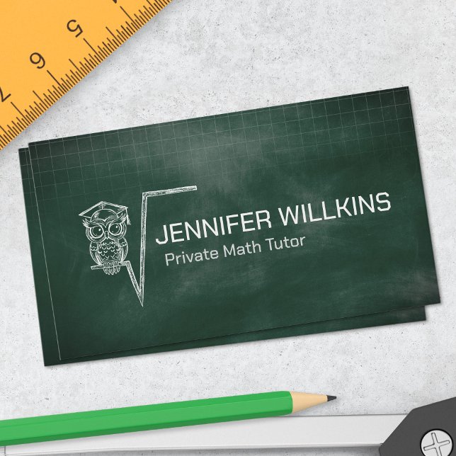 Carte De Visite Tuteur privé en mathématiques - Enseignant en math (Créateur téléchargé)