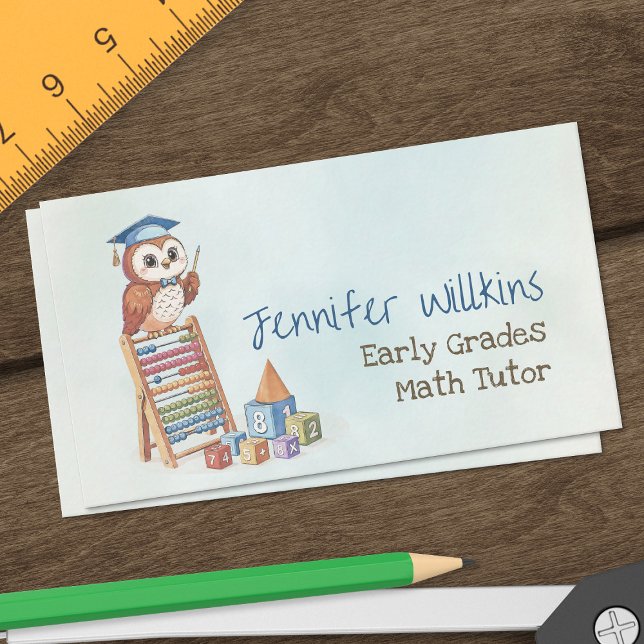 Carte De Visite Tuteur privé en mathématiques - Premières notes, é (Créateur téléchargé)