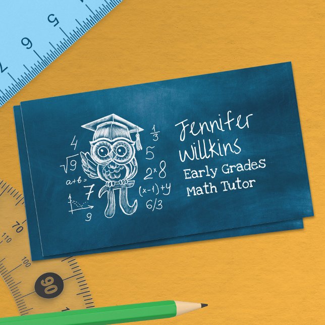 Carte De Visite Tuteur privé en mathématiques - Premières notes, é (Créateur téléchargé)