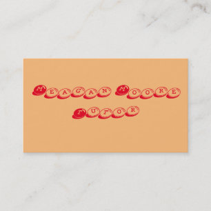 Carte De Visite Tutor Red et Peach