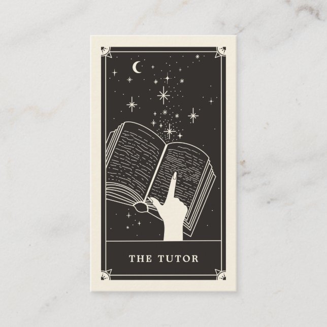 Carte de visite Tutor Tarot céleste (Devant)