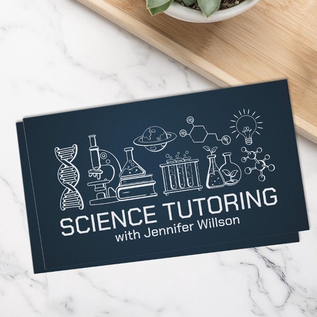 Carte De Visite Tutorat en sciences - Enseignant (Créateur téléchargé)