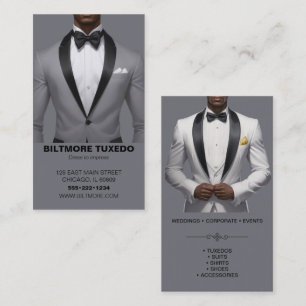 Carte De Visite Tuxedo Suit Mens Vêtements Moderne Propre