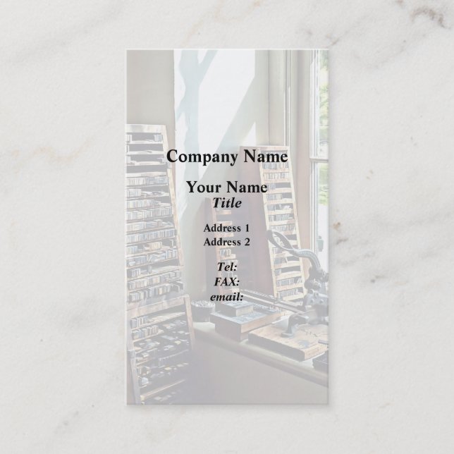 Carte De Visite Typecases par Fenêtre d'impression (Devant)