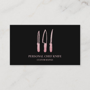 Carte De Visite Types de couteaux de chef personnel