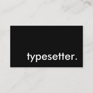 Carte De Visite typesetter.