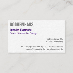 Carte de visite Typo gras