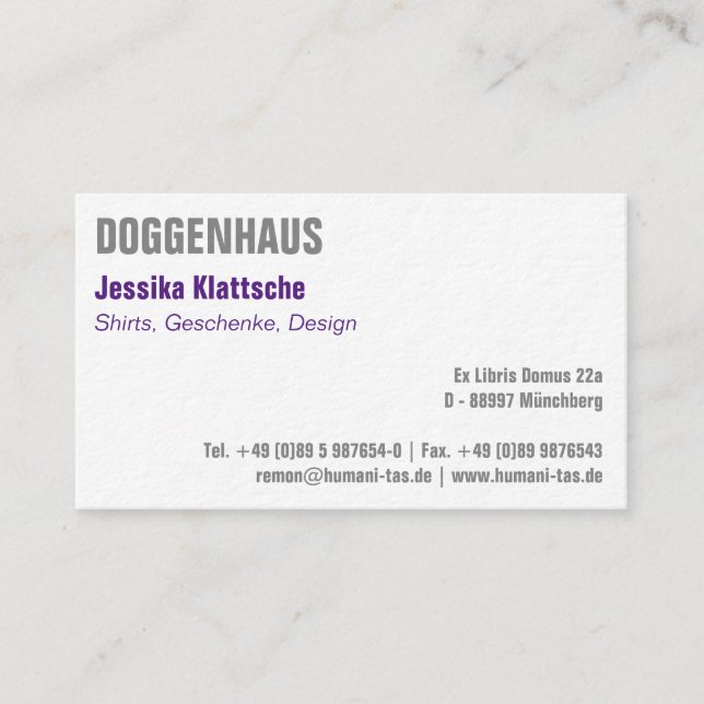 Carte de visite Typo gras (Devant)