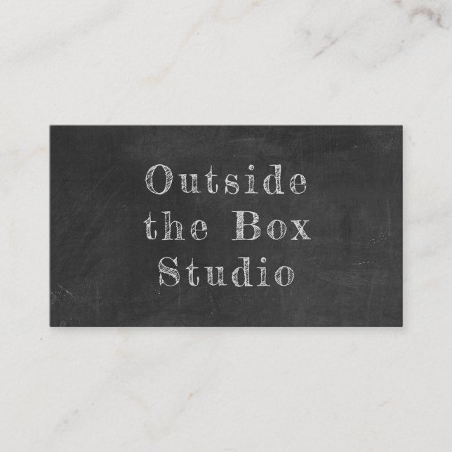 Carte De Visite Typographic Chalkboard Business Card (Devant)