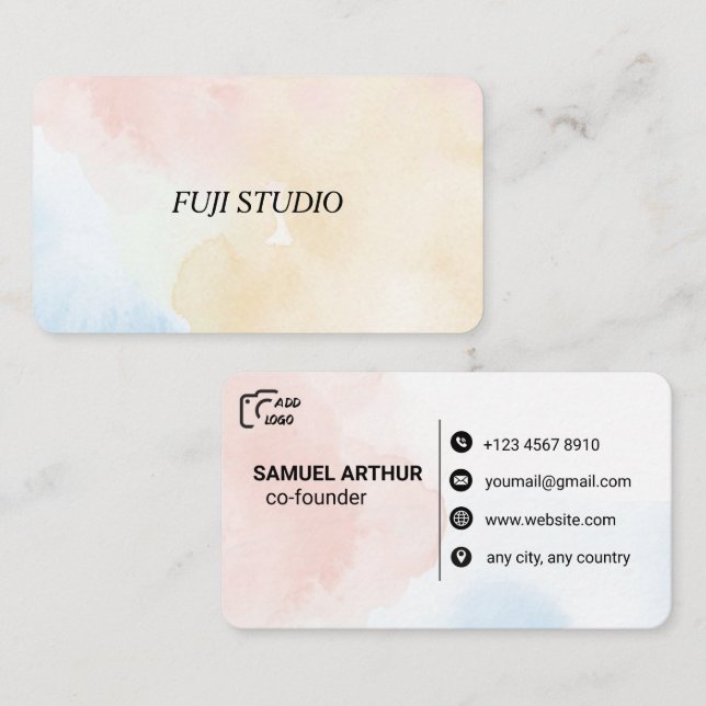 Carte de visite typographie créative  (Devant / Derrière)