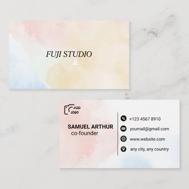 Carte de visite typographie créative (Devant / Derrière)