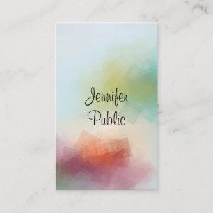 Carte De Visite Typographie d'art Abstrait moderne Tendance vertic