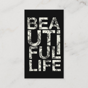 Carte De Visite Typographie de 311 belle ketmies de la vie