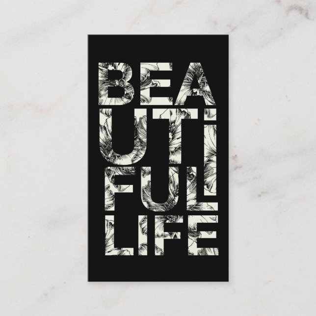 Carte De Visite Typographie de 311 belle ketmies de la vie (Devant)