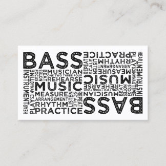 Carte De Visite Typographie de basse