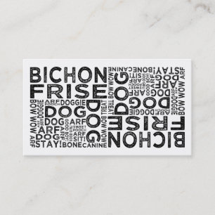 Carte De Visite Typographie de Bichon Frise