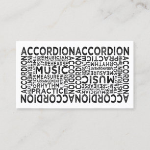 Carte De Visite Typographie de l'accordion