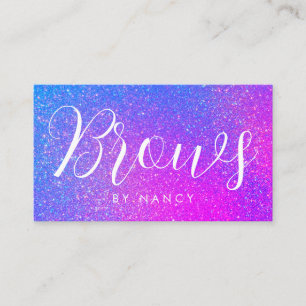 Carte De Visite Typographie de l'artiste sourcils Parties scintill