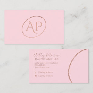 Carte De Visite Typographie de maquillage de cheveux de logo