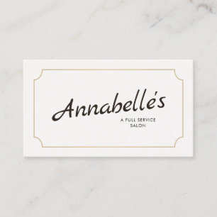 Carte De Visite Typographie de script manuscrite Vintage cool