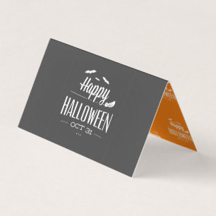 Carte De Visite Typographie d'Halloween