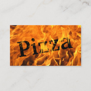 Carte De Visite Typographie du feu de pizza