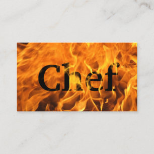 Carte De Visite Typographie du feu par un chef personnel