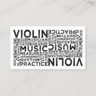 Carte De Visite Typographie du violon