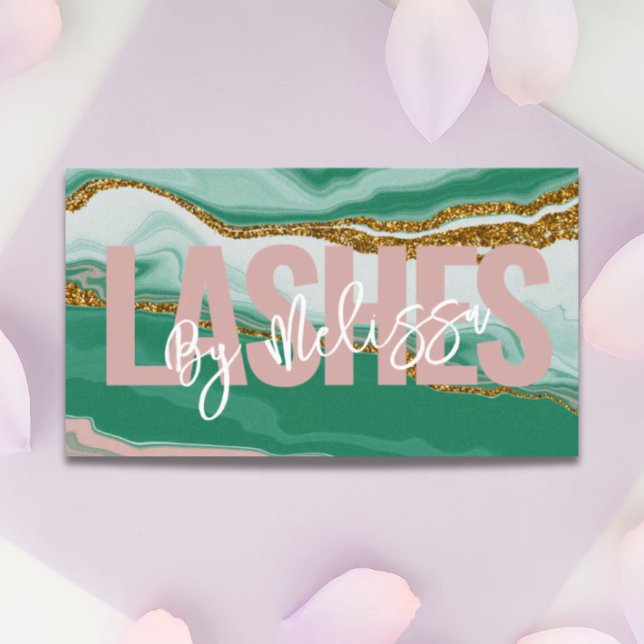 Carte De Visite Typographie moderne Beauté Maquillage Artiste Lash (Modern Typography Beauty Makeup Artist Lashes Business Card)