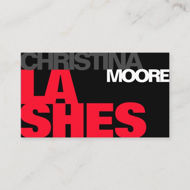 Carte De Visite Typographie moderne Gras Script Logo Modèle Cool (Devant)