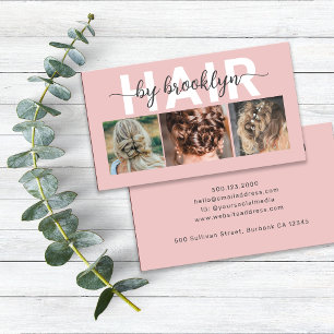 Carte De Visite Typographie moderne Liste de cheveux