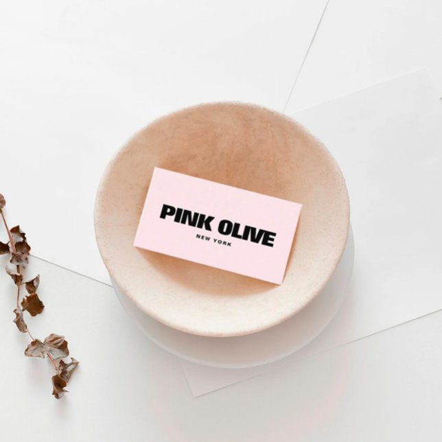 Carte De Visite Typographie noire moderne Bold (Créateur téléchargé)