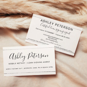 Carte De Visite Typographie publique du notaire mobile bande argen