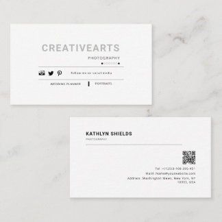 Carte De Visite typographie sérif moderne propre minimaliste