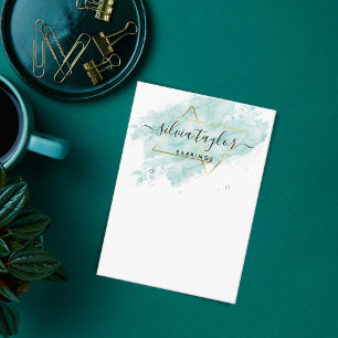 Carte De Visite Typography earrings display holder jewelry busine