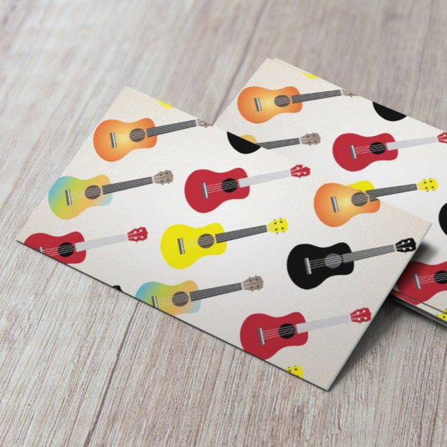 Carte De Visite Ukulele Motif coloré Uke Artist (Créateur téléchargé)