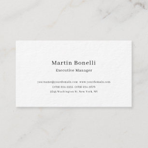 Carte De Visite Ultra épais noir et blanc tendance minimal