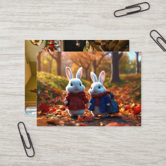 Carte De Visite Un Accueil Chaleureux (Devant/Arrière en situation)