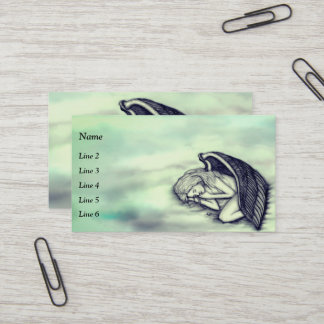 Carte De Visite Un Ange endormi sur les nuages des cieux