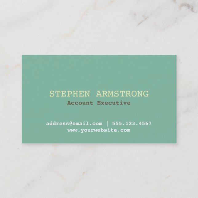Carte De Visite Un cadre professionnel turquoise et moderne (Devant)