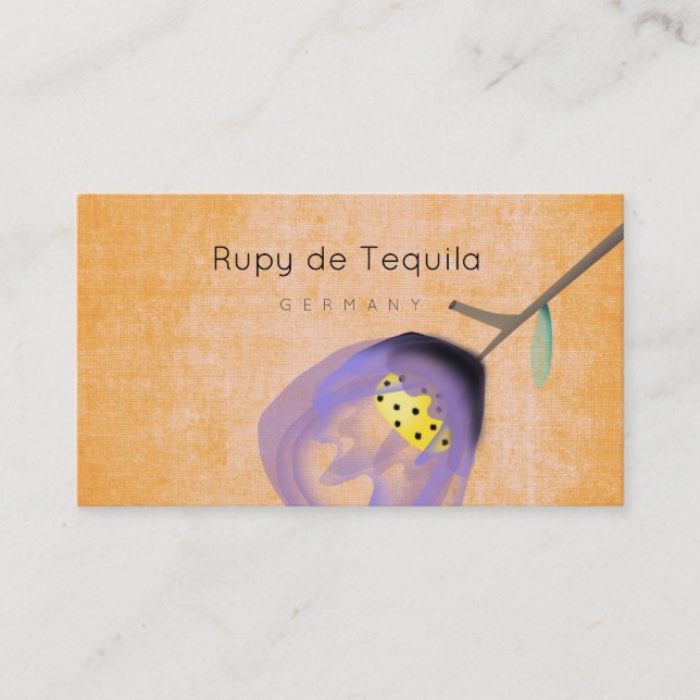 Carte De Visite Un concepteur de Modèles de fleurs (Devant)