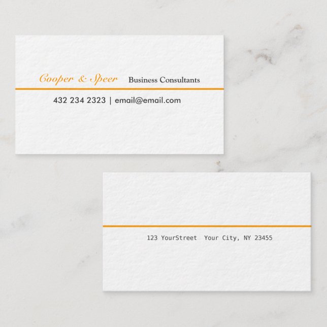 Carte De Visite Un conseiller commercial minimal moderne de course (Devant / Derrière)