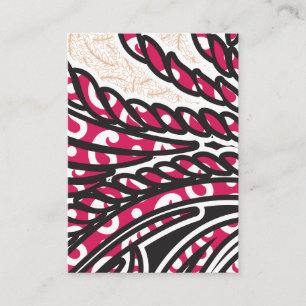 Carte De Visite Un design cachemire décoratif avec rouge vif et ép