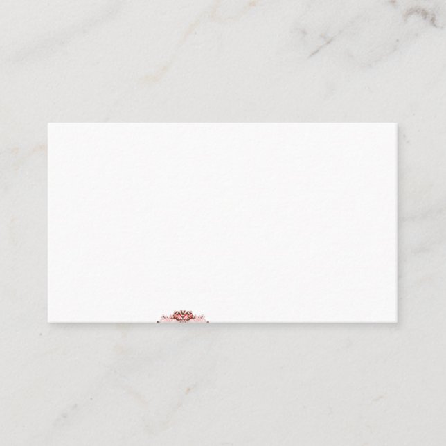 Carte De Visite Un graphique rouge vibrant présente une flore créa (Devant)