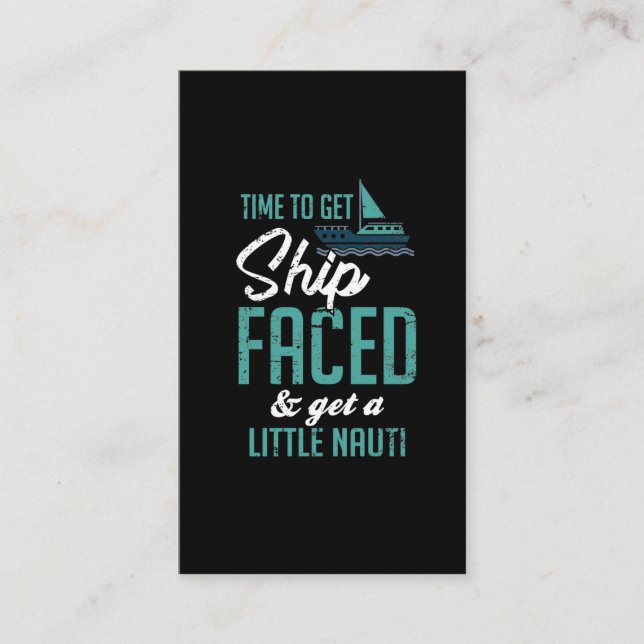 Carte De Visite Un Humour nautique amusant pour les amoureux des b (Devant)