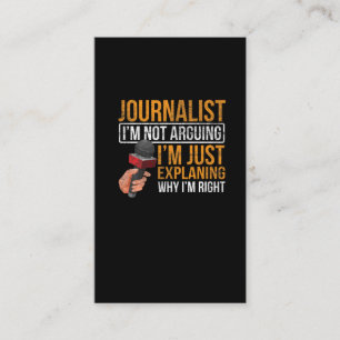 Carte De Visite Un journaliste amusant Job Sarcasm News Auteur Rep
