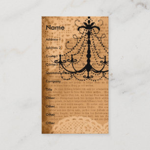 Carte De Visite Un lustre sur Sepia Mixte Media