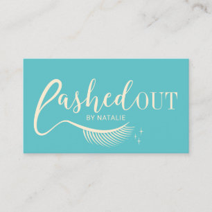 Carte De Visite Un maquilleur d'Eyelash défoncé Artiste Turquois