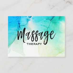 Carte De Visite *~* Un massothérapeute Thérapie Massage Aquarell