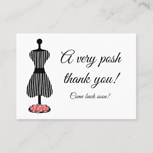 Carte De Visite Un Merci snob (Devant)